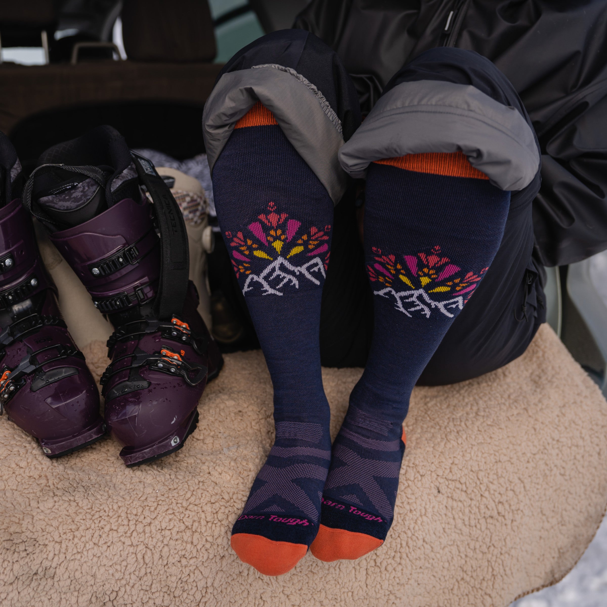 Women's Daybreak Over-the-Calf Midweight Ski & Snowboard Sock-Last Chance - Image 2