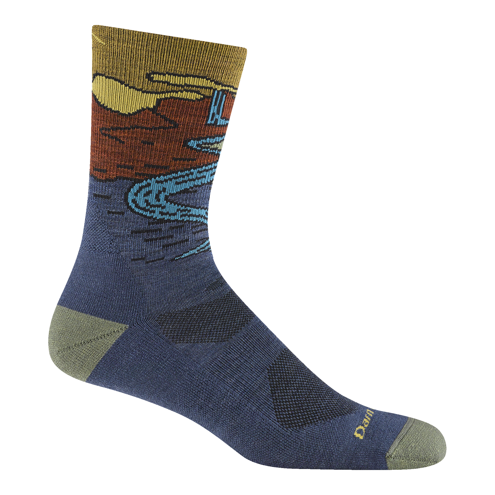 Men's Chasing Waterfalls Micro Crew Lightweight Hiking Socks - Image 5